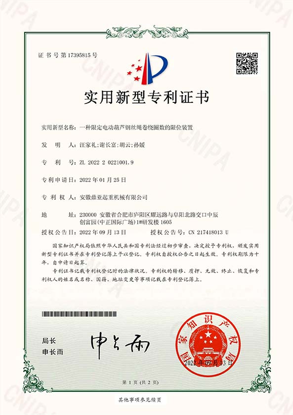 PATENT CERTIFICATE（8）